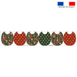 Kit bavoirs en éponge motif animaux couronne de noël - Création Stillistic