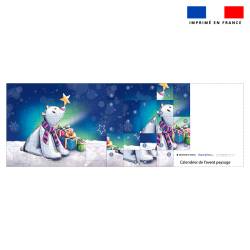 Coupon pour Calendrier de l'avent Paysage motif Ours polaire  de noel - Création Stillistic