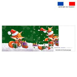 Coupon pour Calendrier de l'avent Paysage motif Renard de noel - Création Stillistic