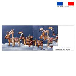 Coupon pour Calendrier de l'avent Paysage motif Traineau animaux - Création Stillistic