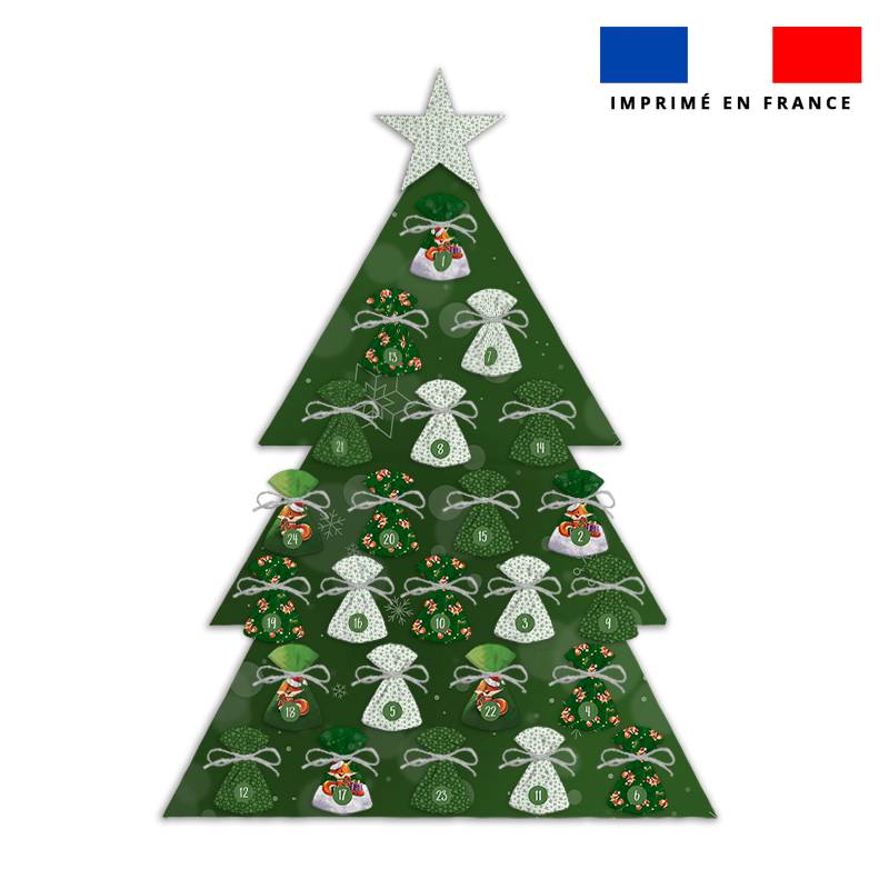 Coupon pour Calendrier de l'avent Sapin motif Renard de noel - Création Stillistic