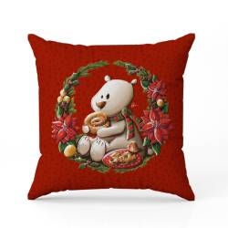 Coupon 45x45 cm imprimé ours christmas - Création Stillistic