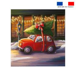 Coupon couverture imprimé souris de noel - Création Stillistic