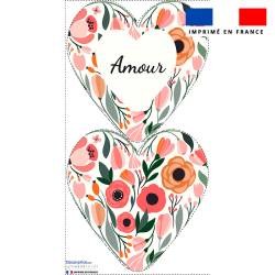 Lot 2 coupons pour coussin coeur motif amour