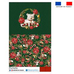 Kit pochette motif Panthère christmas - Création Stillistic