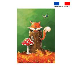 Coupon couverture imprimé renard des bois - Création Stillistic