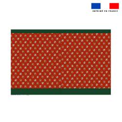 Kit hotte de Noel motif animaux couronne de noel rouge - Création Stillistic