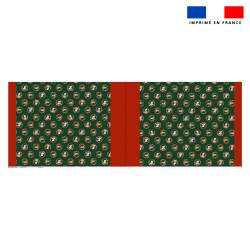 Kit hotte de Noel motif animaux couronne de noel vert - Création Stillistic