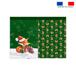 Kit hotte de Noel motif  Renard de noel - Création Stillistic