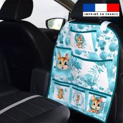 Patron pour organisateur de voiture motif écureuil aquarelle + Coupon pochette Offert