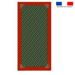 Coupon pour nappe rectangle motif animaux couronne de noel vert - Création Stillistic