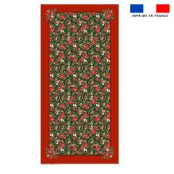 Coupon pour nappe rectangle motif animaux couronne et fleur de noel - Création Stillistic