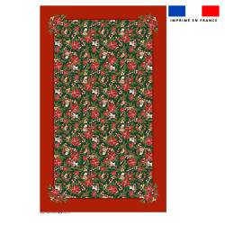 Coupon pour nappe rectangle motif animaux couronne et fleur de noel - Création Stillistic