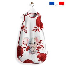 Coupon pour gigoteuse motif souris aquarelle