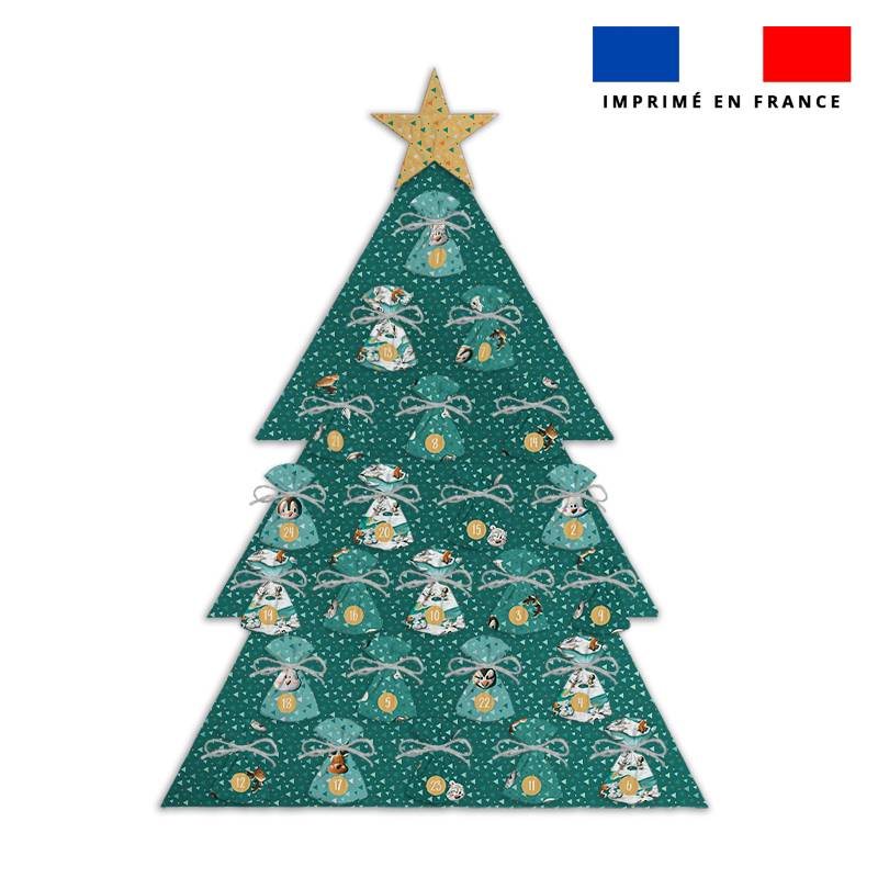 Coupon pour Calendrier de l'avent Sapin motif animaux du froid - Création Stillistic