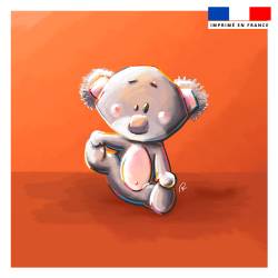 Coupon 45x45 cm imprimé bébé koala - Création Stillistic