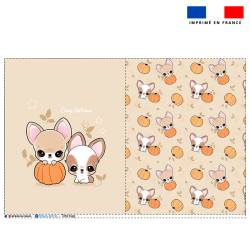 Coupon pour tote-bag motif chiens citrouille - Création Jolifox