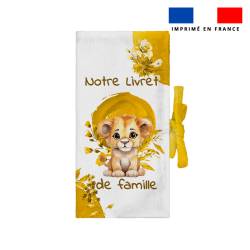 Kit protège livret de famille motif lionceau aquarelle