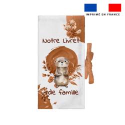 Kit protège livret de famille motif loutre aquarelle