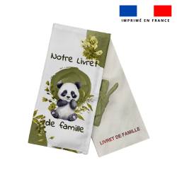 Kit protège livret de famille motif panda aquarelle