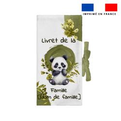 Kit protège livret de famille personnalisé - Panda aquarelle