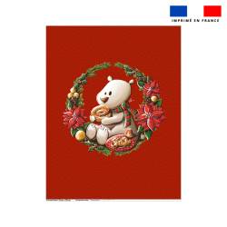 Coupon couverture imprimé ours christmas - Création Stillistic