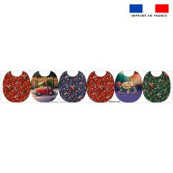 Kit bavoirs en éponge motif souris de noel - Création Stillistic