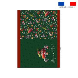 Kit hotte de Noel motif souris de noel vert - Création Stillistic