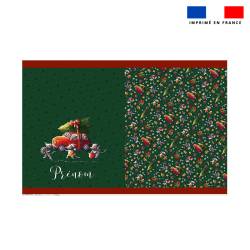 Kit hotte personnalisé motif souris de noel vert - Création Stillistic