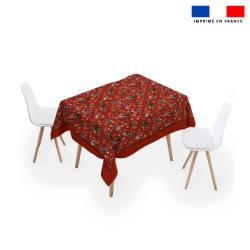 Coupon pour nappe carrée motif souris de noel rouge - Création Stillistic