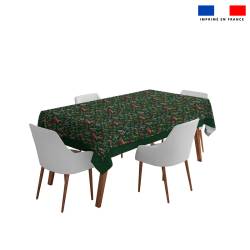 Coupon pour nappe rectangle motif souris de noel vert - Création Stillistic