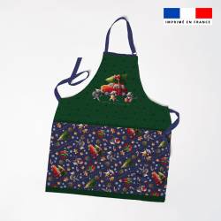 Patron imprimé pour tablier enfant motif souris de noel bleu - Création Stillistic