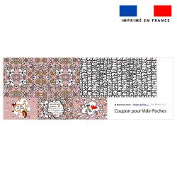 Coupon pour vide-poches motif poème rose - Création Anne-Sophie Dozoul