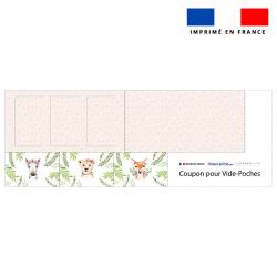 Coupon pour vide-poches motif animaux aquarelle