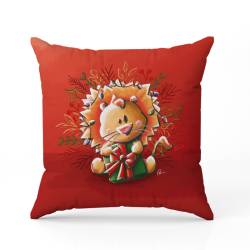 Coupon 45x45 cm imprimé bébé lion de noel - Création Stillistic