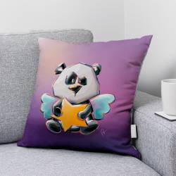 Coupon 45x45 cm imprimé panda ange - Création Stillistic