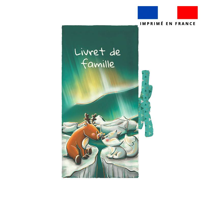 Kit protège livret de famille motif animaux du froid - Création Stillistic