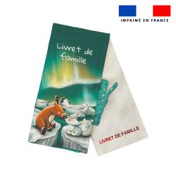 Kit protège livret de famille motif animaux du froid renne et renard - Création Stillistic