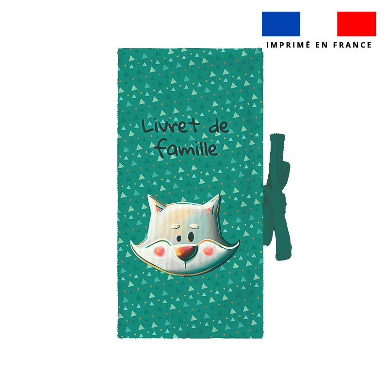 Kit protège livret de famille motif animaux du froid renard - Création Stillistic