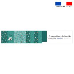 Kit protège livret de famille motif animaux du froid renard - Création Stillistic