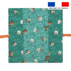 Kit protège livret de famille motif animaux du froid panthère - Création Stillistic