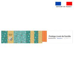 Kit protège livret de famille motif animaux du froid panthère - Création Stillistic