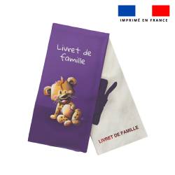 Kit protège livret de famille motif hyène - Création Stillistic