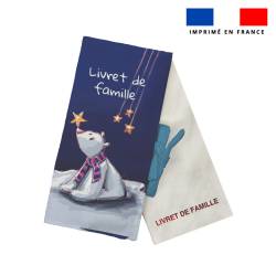 Kit protège livret de famille motif ours polaire - Création Stillistic