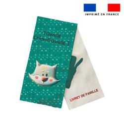 Kit protège livret de famille personnalisé - Animaux du froid renard - Création Stillistic