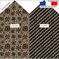 Coupon pour enveloppe en tissu motif noël sauvage