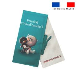 Kit protège livret de famille personnalisé - Bébé rhino - Création Stillistic