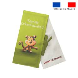 Kit protège livret de famille personnalisé - Bébé singe - Création Stillistic