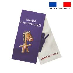 Kit protège livret de famille personnalisé - Bébé girafe - Création Stillistic