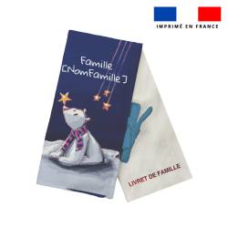 Kit protège livret de famille personnalisé - Ours polaire - Création Stillistic